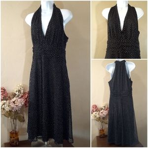 Marilyn Monroe Pin Up Style Sheer Mesh Ruched Waist Dress